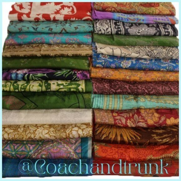 Sari Cloth Coil Wrap Bracelet Handcrafted India 2 Tassels Semi Adjustable NWT - Picture 7 of 8